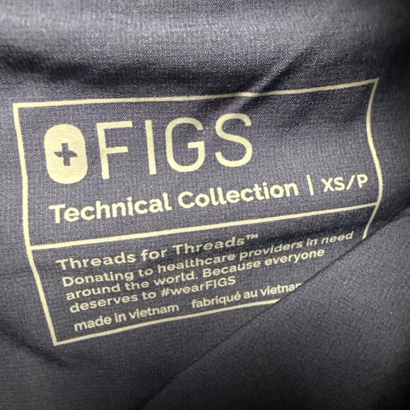 FIGS Womens XS Petite Navy Blue Scrub Pants High Rise Cinch Cuff W22SW2003P NWOT - Picture 7 of 8